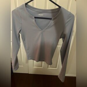 Hollister V neck ribbed long sleeve